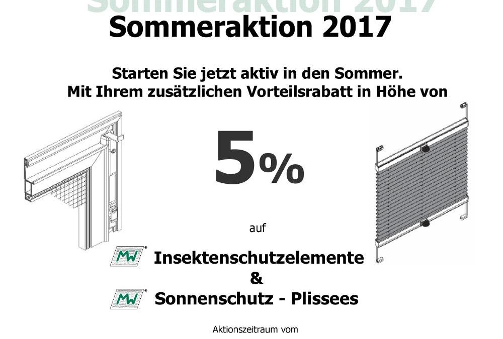 Insektenschutz Sommeraktion 2017