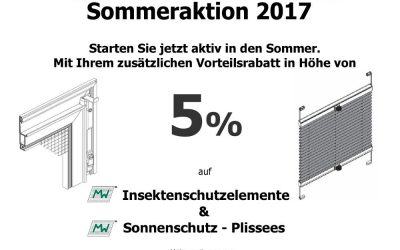 Insektenschutz Sommeraktion 2017