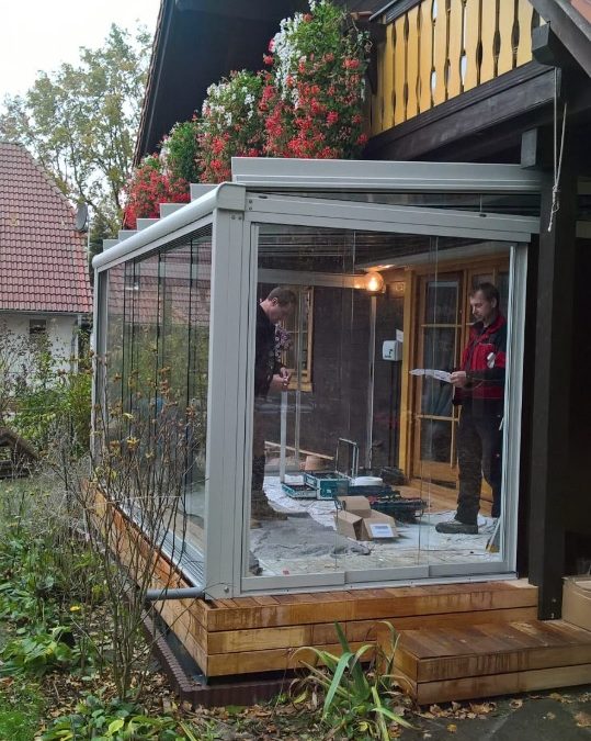 Terrassendach SDL Atrium für einen Kunden in Cottbus